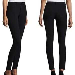 Lafayette 148 New York Mercer Acclaimed Black Pants Trousers Size 6